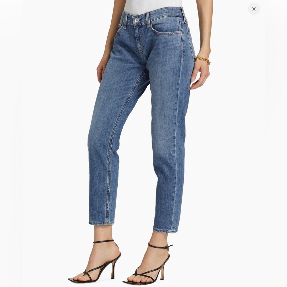 Rag & Bone Dre Low-Rise Slim Boyfriend Jeans Blue Size 31